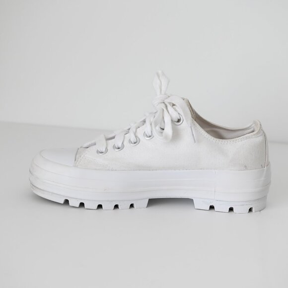 NO BOUNDARIES Women's White Canvas Sneakers Size 6.5 - Picture 4 of 9